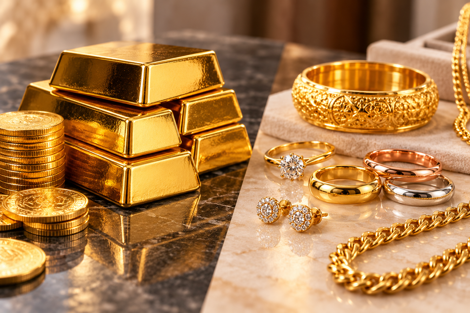 Pure Gold vs Jewellery Gold: What Is the Difference?