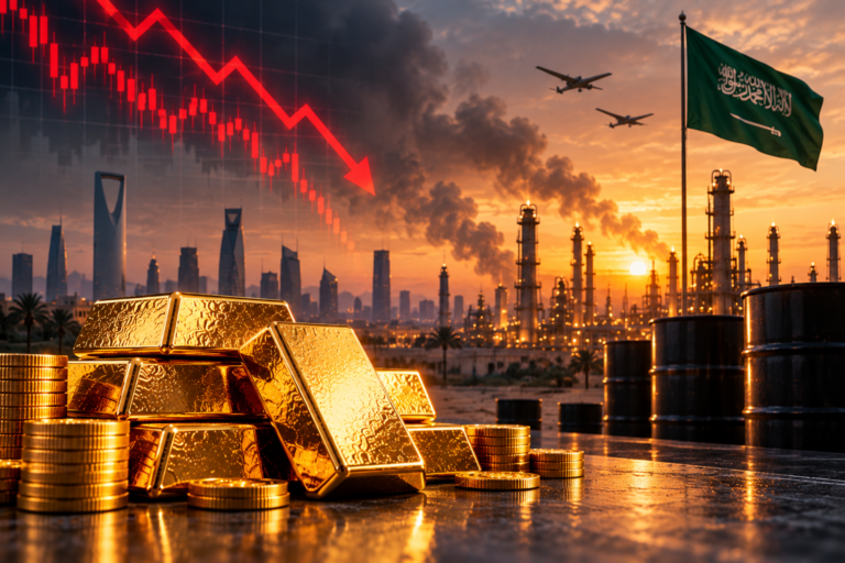 Gold Declines as Attacks on Saudi Arabia Intensify